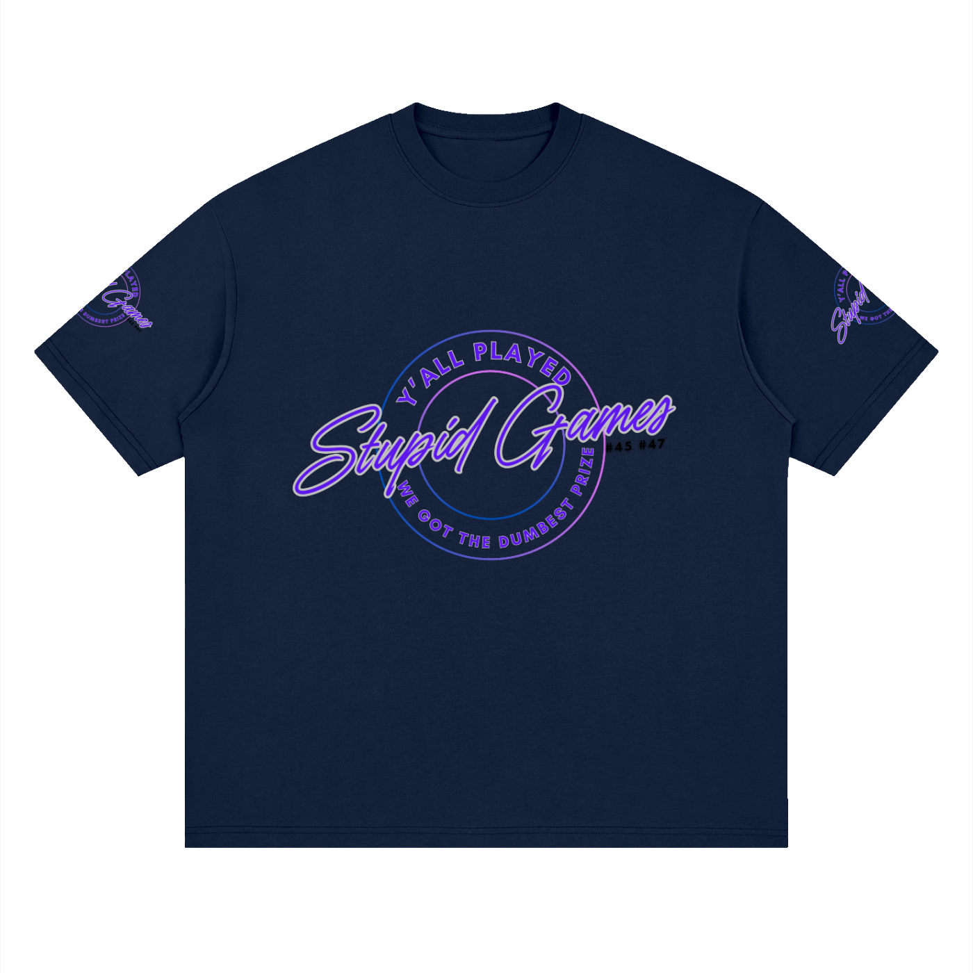 "Played Stupid Games" Streetwear Loose Drop Shoulder Tee