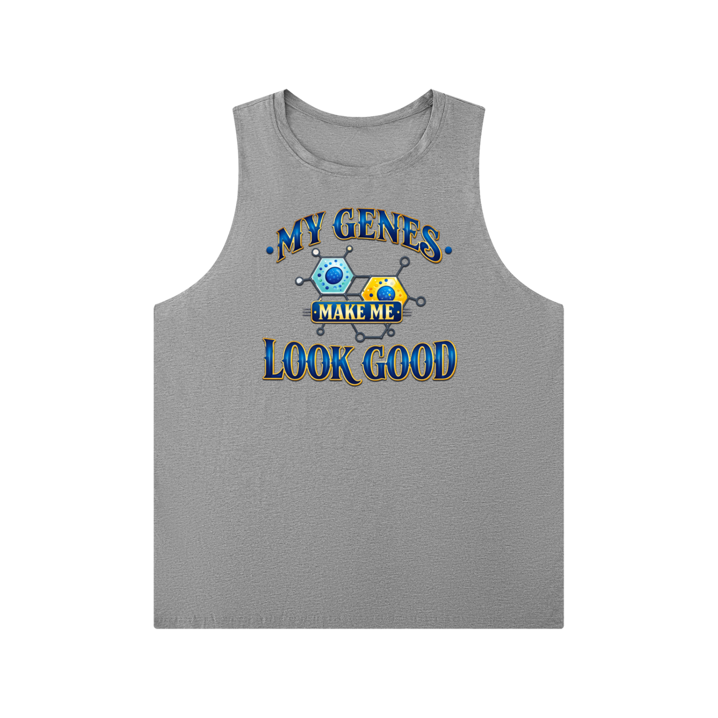 Men's Solid Color Crewneck Tank Top