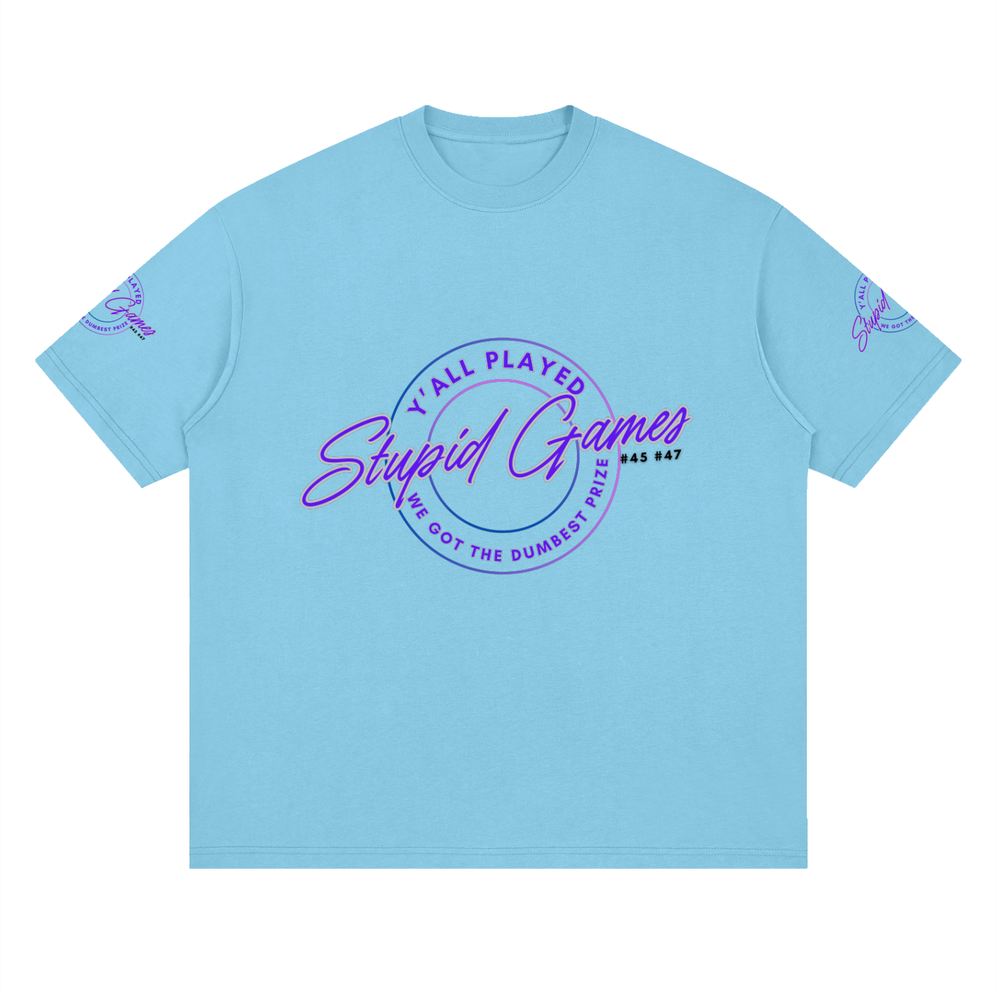 "Played Stupid Games" Streetwear Loose Drop Shoulder Tee
