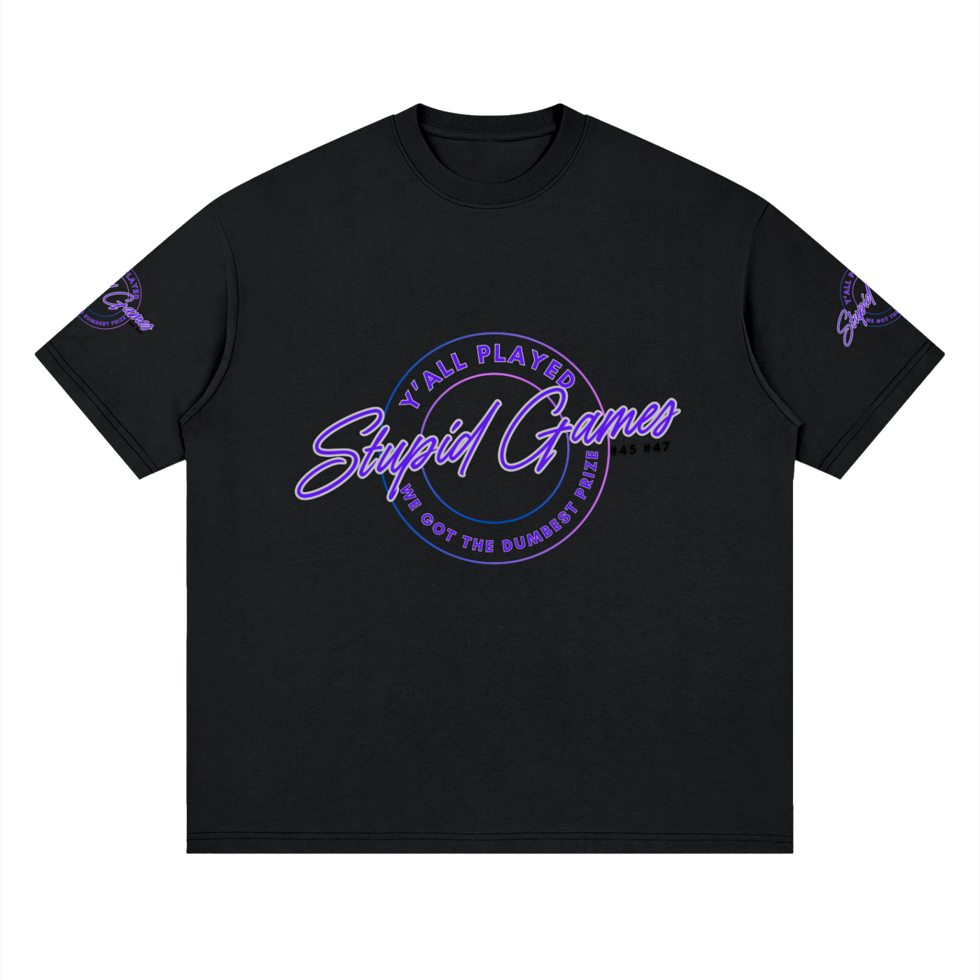 "Played Stupid Games" Streetwear Loose Drop Shoulder Tee
