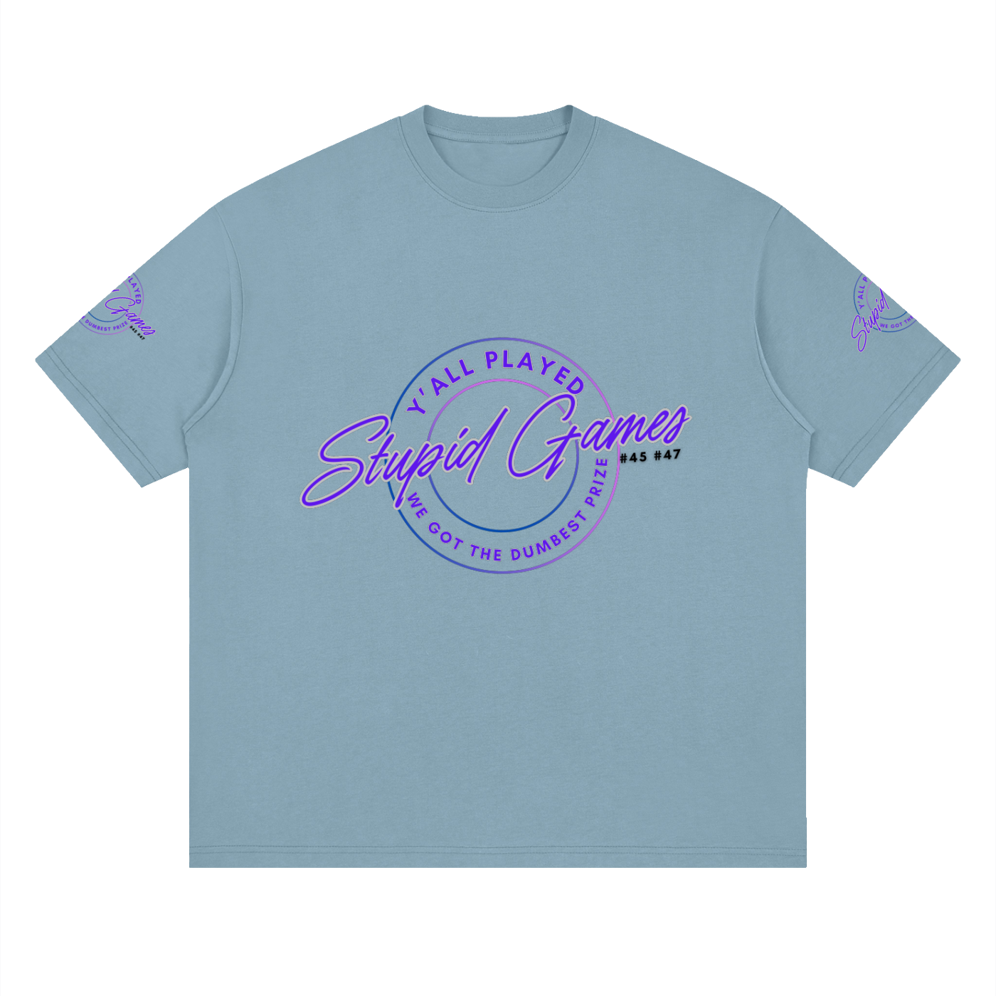 "Played Stupid Games" Streetwear Loose Drop Shoulder Tee