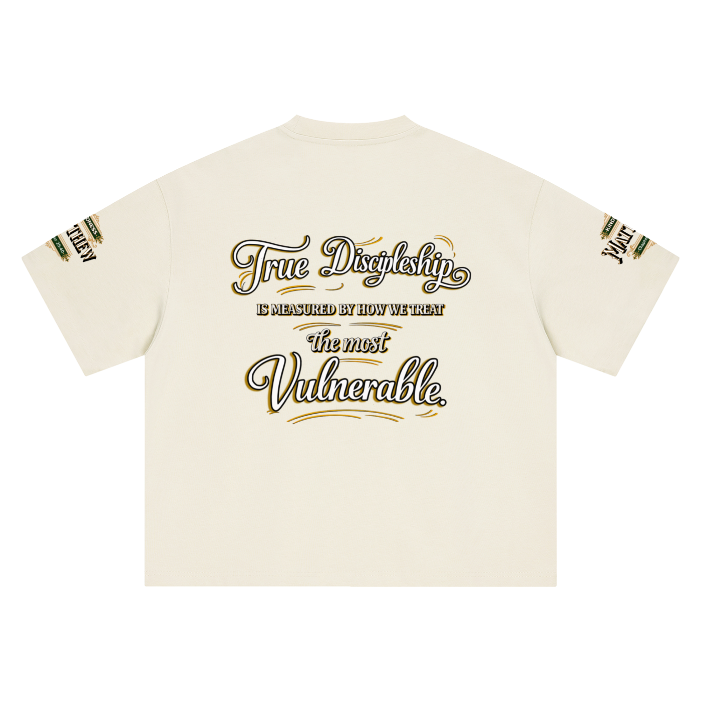 Kindness Matthew 25:40 – Unisex Heavyweight Boxy Oversized Graphic T-Shirt