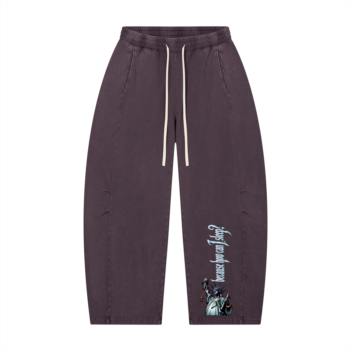 "Woke" Unisex Mineral Wash Barrel Leg Pants