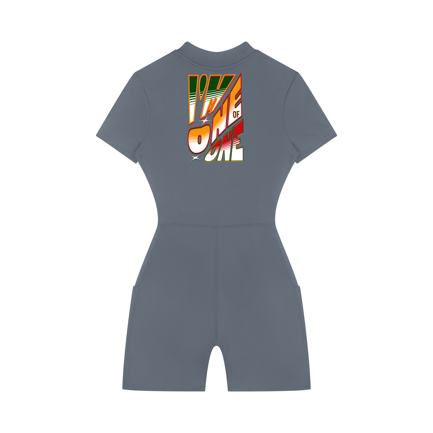 "I'm One Of One" Women's Quarter-Zip Short Sleeve Romper