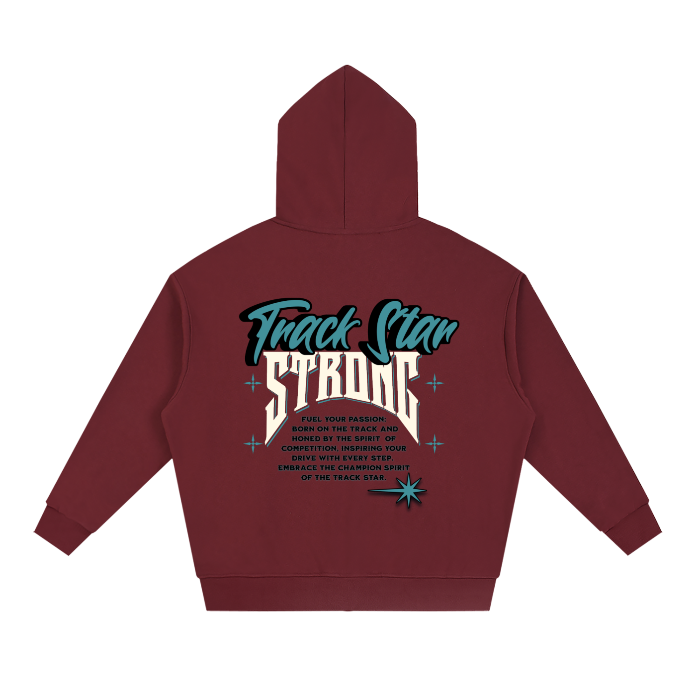 "Track Star" Unisex Full-Zip Drop Shoulder Hoodie