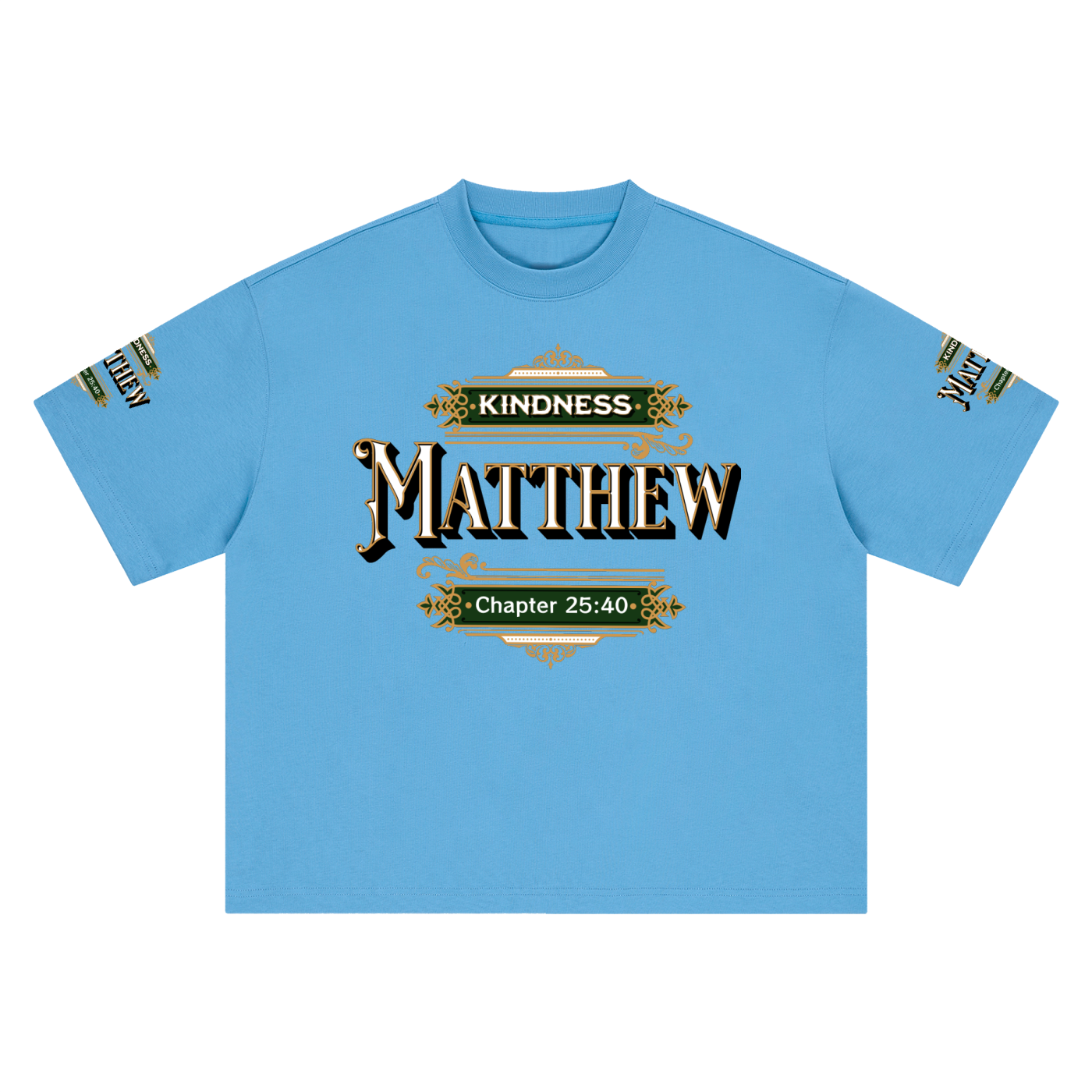 Kindness Matthew 25:40 – Unisex Heavyweight Boxy Oversized Graphic T-Shirt