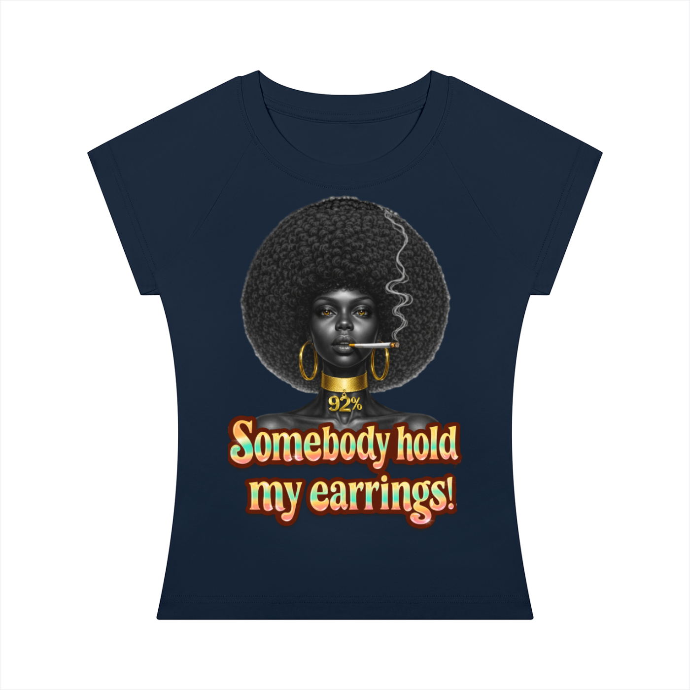Somebody Hold My Earrings – Women's Slim Fit Bodycon Raglan T-Shirt