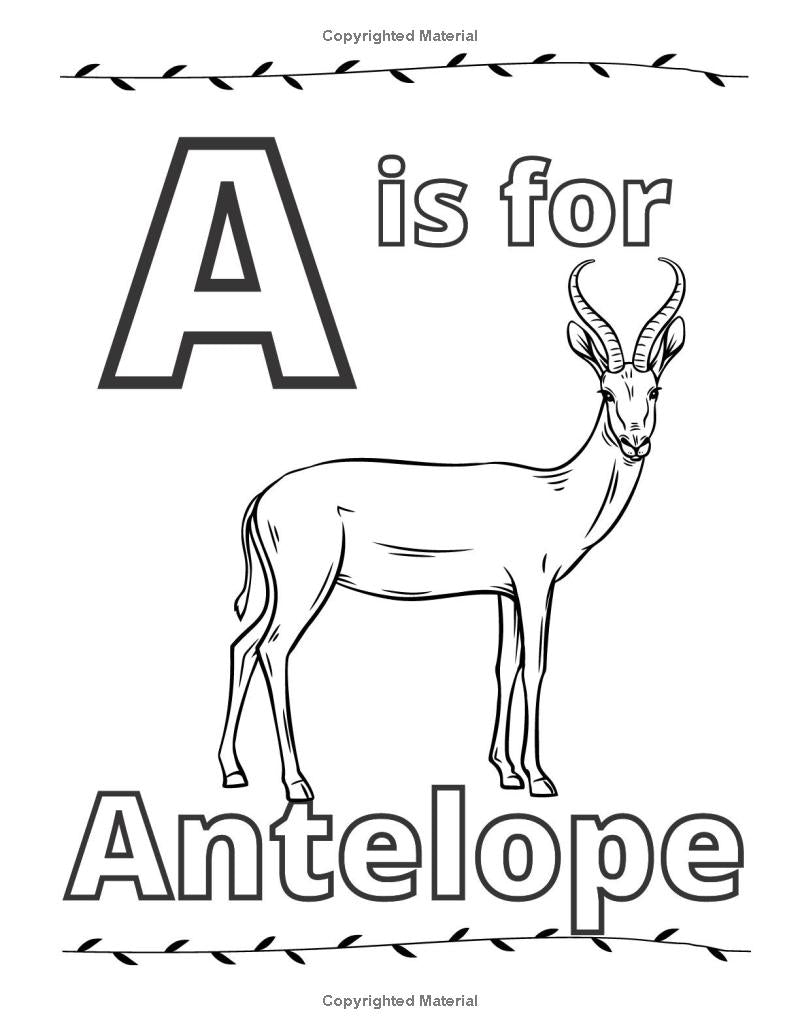 I Spy Animal Alphabet Coloring Book: Ages 2 to 5, Writing and Story Practicing Pages