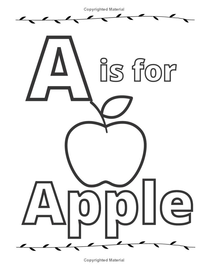 I Spy Food Alphabet Coloring Book: Ages 2 - 5: Over 50 pages of Fun Coloring Activities