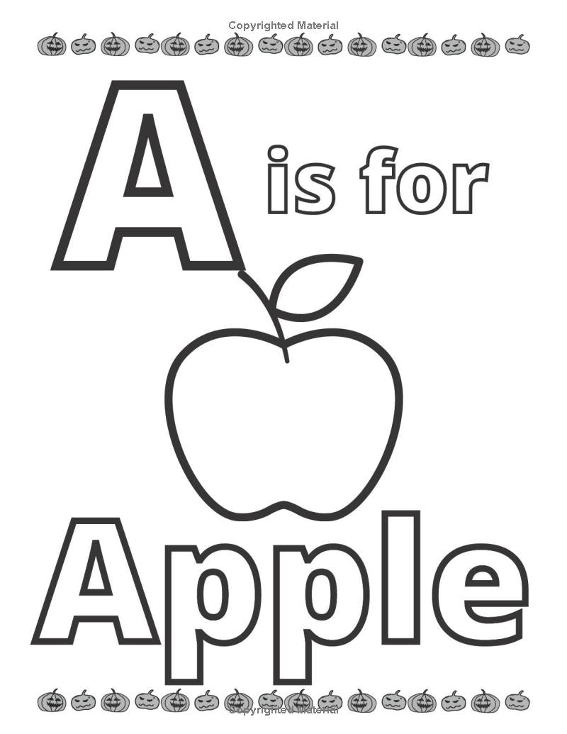 I Spy Halloween Alphabet Coloring Book: Ages 2 to 5: Spooky Fun Pictures to Color