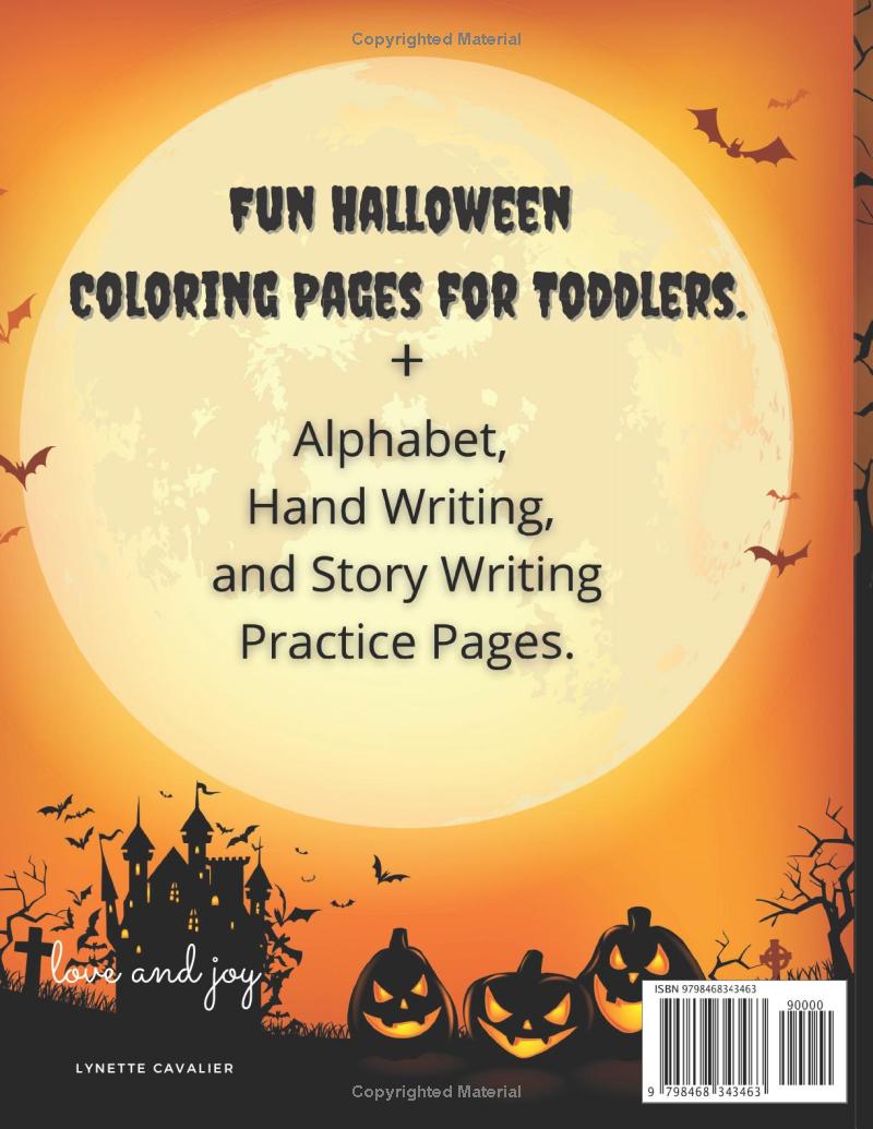 I Spy Halloween Alphabet Coloring Book: Ages 2 to 5: Spooky Fun Pictures to Color