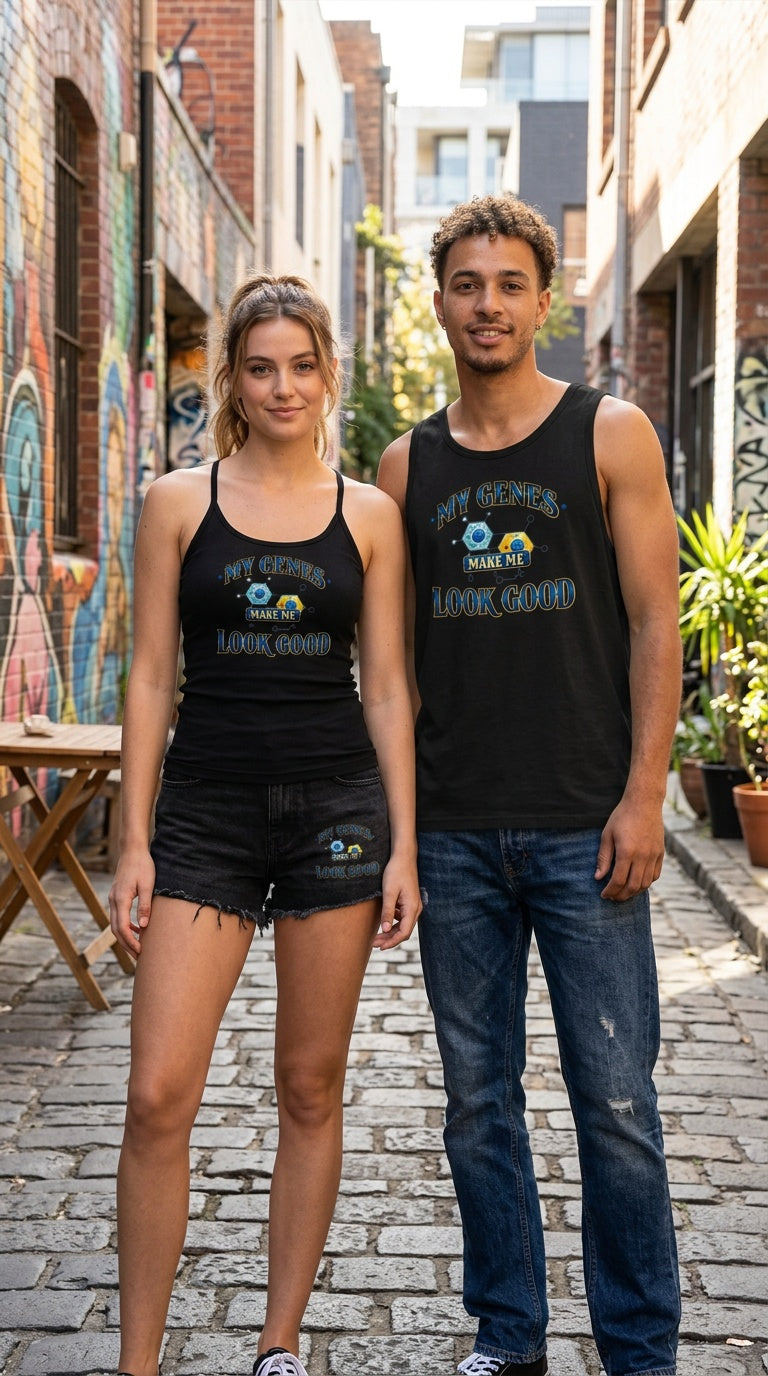 My Genes Make Me Look Good – Men's Modal Blend Crewneck Tank Top