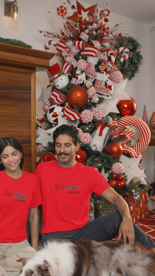 Personalized His and Hers Valentine T-Shirts, Custom Valentine T-Shirts, Unisex Valentine T-Shirts, T-Shirts for Couples, (His Sold Separately)